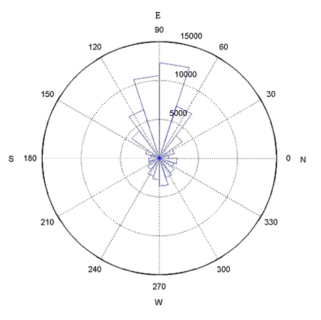 Wind rose (Not averaged )